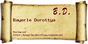 Bayerle Dorottya névjegykártya
